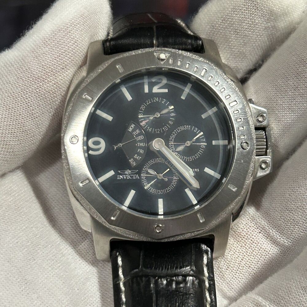 INVICTA 5774 24-HOUR DAY/DATE BLACK CLASSIC WR 100M JAPAN MOV'T MEN'S WATCH